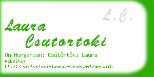 laura csutortoki business card